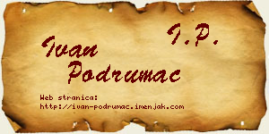 Ivan Podrumac vizit kartica